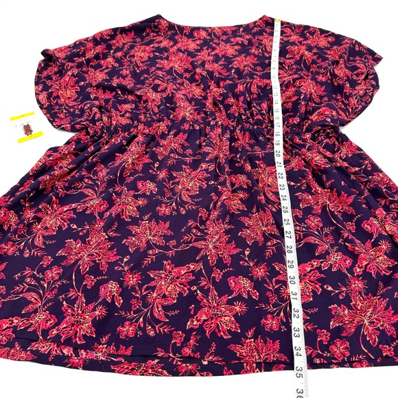 NWT LANDS’ END Floral Kaftan Cover-up Mini Dress - Picture 9 of 14